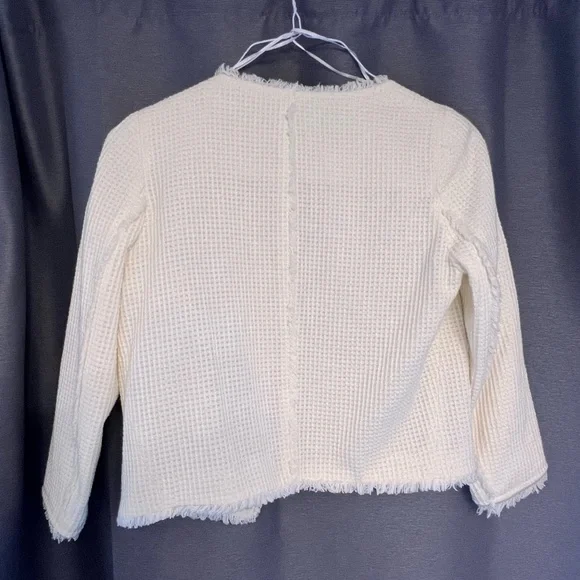 Zara Frayed Structured Jacket - Picture 3 of 6